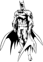 coloriage batman en position